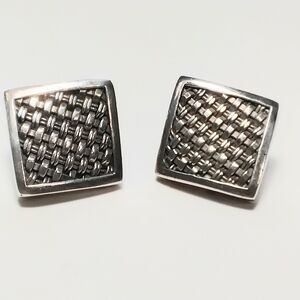 Suarti 925 Silver Woven Designed Earrings